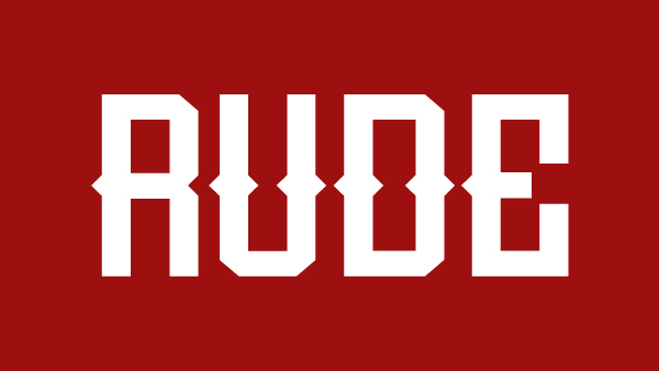 1.Free Font Of The Day  Rude
